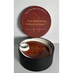 Set of 4 FESTA DI VINO PLATES From NAPA STYLE IN BOX Plates Hold Wine Stems